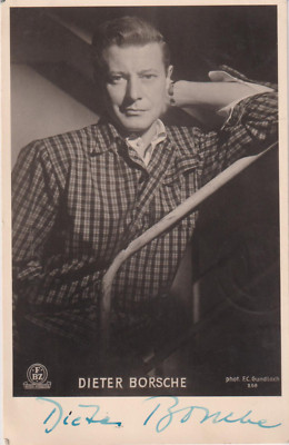 DIETER BORSCHE Original Autogramm signierte FBZ Postkarte 50er Jahre