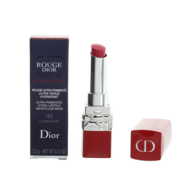 Dior Red Lipstick Rouge Ultra Pigmented Hydra Lip Colour 763 Ultra Hype - NEU