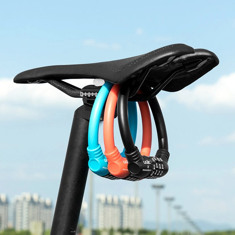 ROCKBROS Bike Lock PVC Soft Steel Cable Zinc Alloy Cylinder