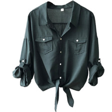 Women's Fashion Trends Elegant Retro Simple Loose Casual Laced Shirt Tops