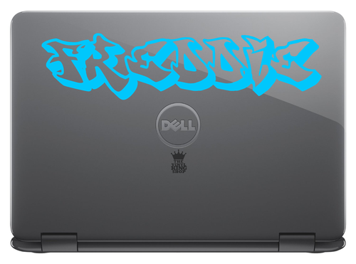 Pegatina con nombre de computadora portátil - Calcomanía de vinilo con fuente de graffiti personalizada automóvil personalizada - Imagen 8 de 9