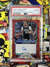 2020-21 Panini Prizm Cole Anthony RC Rookie Signature CHOICE RED AUTO PSA 10