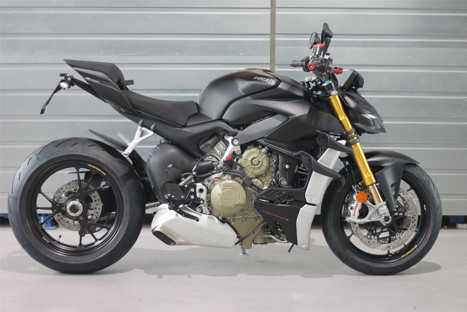 MG Biketec Rearset Kit Black Folding Footpegs DUCATI Streetfighter V4 SP 2020-23