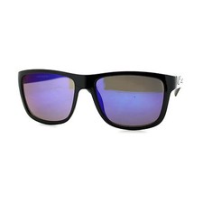KUSH Sunglasses Black Soft Square Frame Unisex Fashion Multicolor Mirror Lens