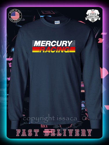 Mercury Racing Outboards Logo Herren Langarm T-Shirt American Issaca - Bild 2 von 13