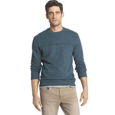 Men's Arrow Classic-Fit Sueded-Fleece Crewneck Sweater, Size: XXL, Brt Blue  