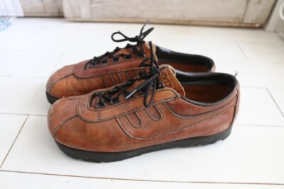 Levi's Vintage Leather Shoes Brown Leather Orange Tab Size Men's