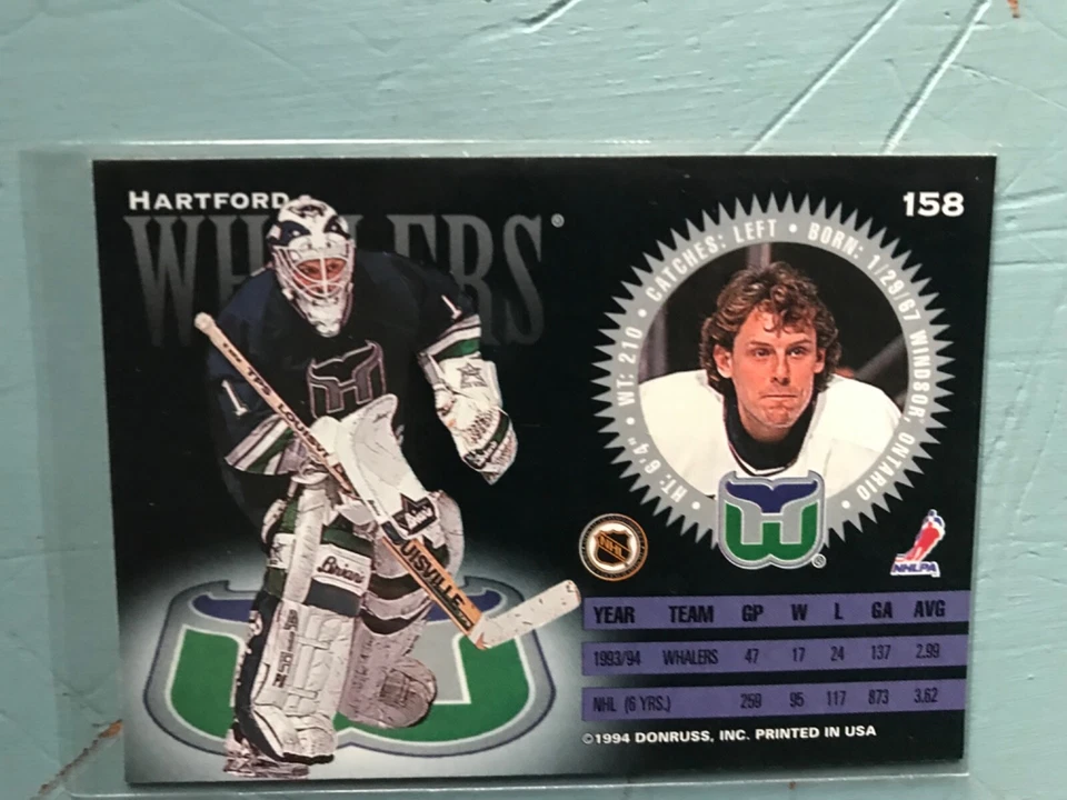 1994-95 Donruss #158 Sean Burke. Excellent Condition - Image 2 of 2