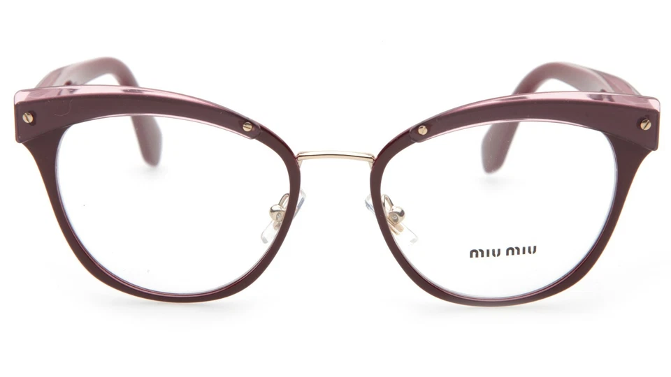 NUEVO MIU MIU VMU 54Q CCG-1O1 GAFAS BORGOÑA 50-18-140 B41mm Italia Foto 2 de 4