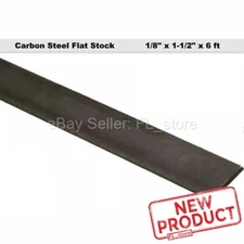 Steel Flat Bar Stock 1/8" x 1-1/2" x 6 Feet Rectangular Unpolished 1018 Alloy