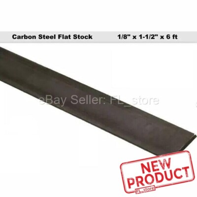Steel Flat Bar Stock 1/8'' x 1-1/2'' x 6 Feet Rectangular Unpolished 1018 Alloy