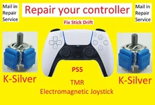 Repair Service - Fix Your Playstation 5 PS5 Controller Stick Drift TMR K-Silver