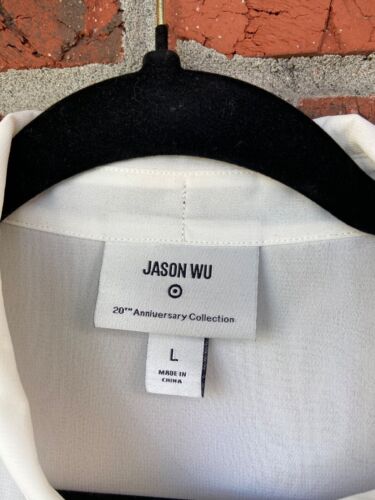 NWOT Jason Wu for Target Bow Tie Sheer White Blouse-sz L - Picture 2 of 6