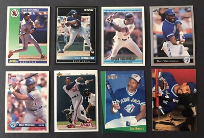 Dave Winfield Toronto Blue Jays    , Lot of 8  Baseball Cards