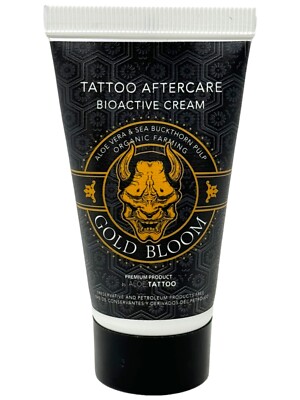 (499 /L) INKgrafiX  1x30g ALOE TATTOO AFTERCARE BIOAKTIVE CREAM- GOLD BLOOM -
