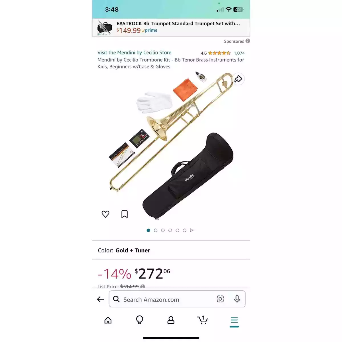 Mendini by 2024 cecilio trombone