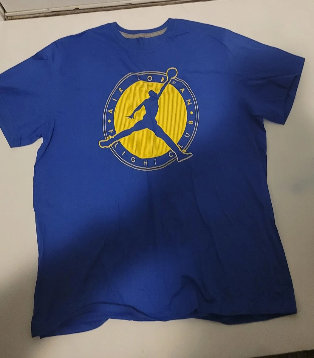 yellow and blue jordan shirt