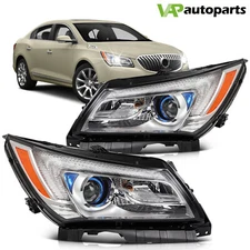 For Buick LaCrosse 2014-2016 Chrome Housing Headlights Assembly Set LED DRL
