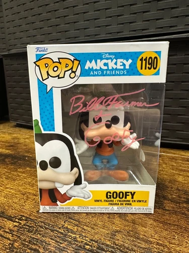 JSA Signed Bill Farmer Funko Pop! Vinyl Disney Goofy 1190 w Protector