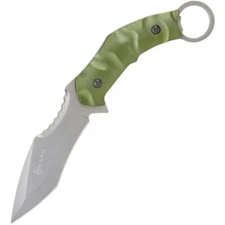 Reapr Slamr Fixed Knife 4.75" 420 Steel Full Tang Blade Green Aluminum Handle