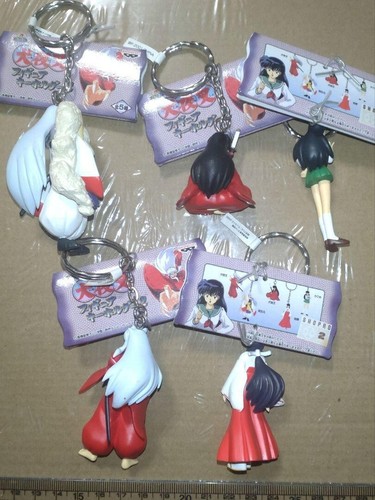 Inuyasha Figur Schlüsselanhänger Lot 5 Set Sesshomaru Retro Maskottchen Rumic Japan M603 - Bild 2 von 6