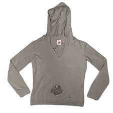 Ohio State Buckeyes Gray Logo Hooded Light Pullover Hoodie Women  s Large 12/14