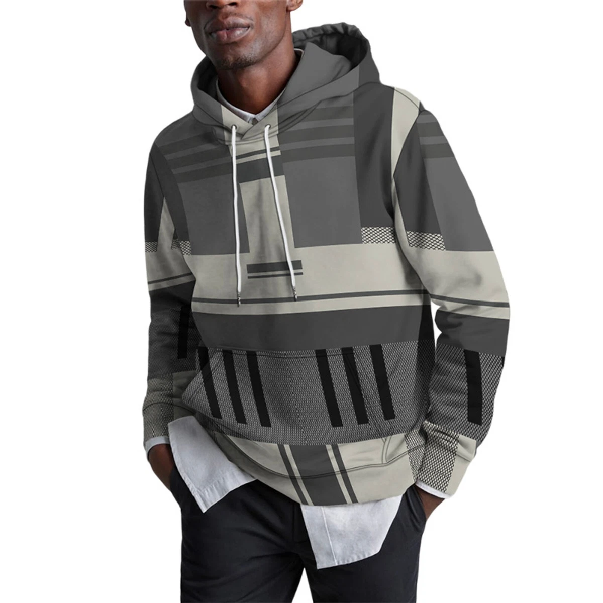Thick hooded pullover print casual hoodies hot sale