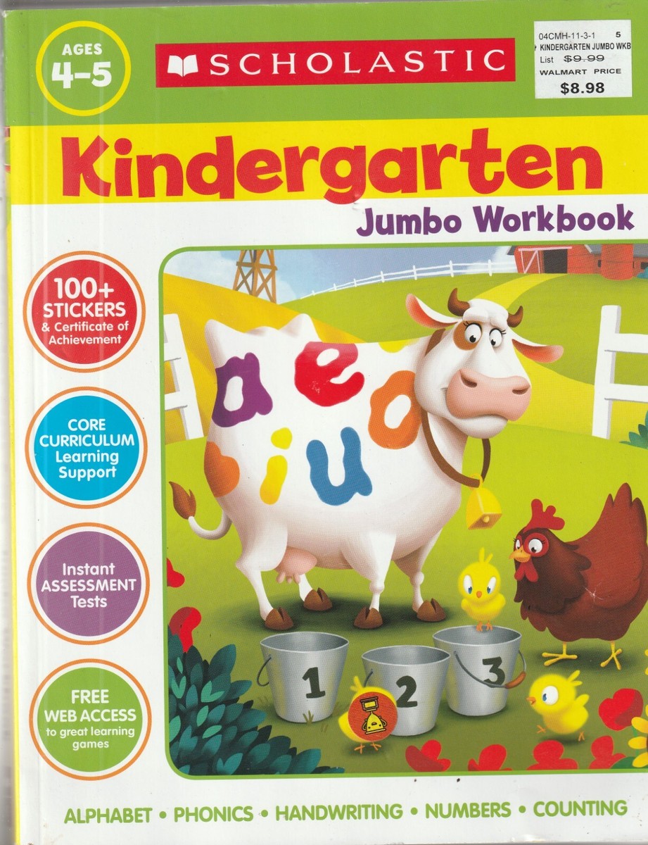 Scholastic Kindergarten〜4th Grade 4冊まとめ Scholastic Kindergarten Jumbo Workbook Age 4-5 545648904 for