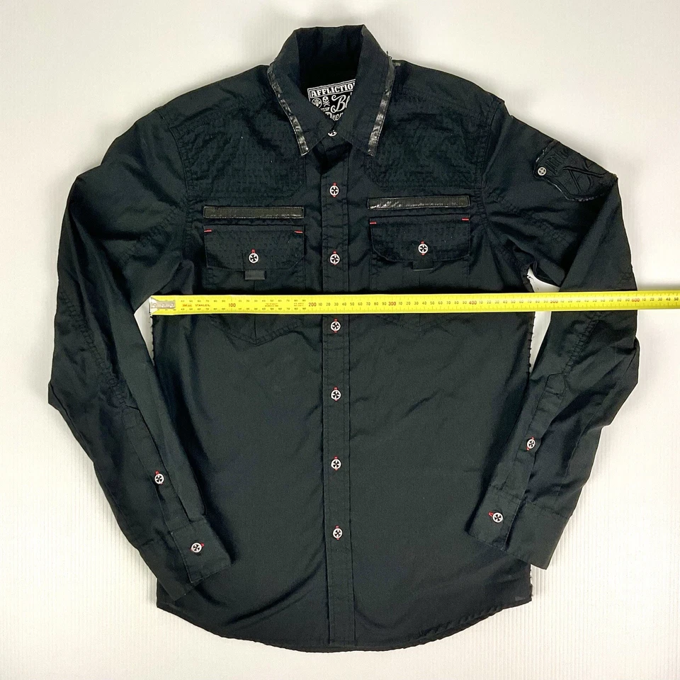 AFFLICTION Black Premium Long Sleeve Button-Up Shirt (x2) - Size S - image 4 of 4