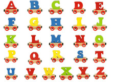 Bigjigs Rail Name Letter (Colors Vary) Wooden Railway Train System Accessory 