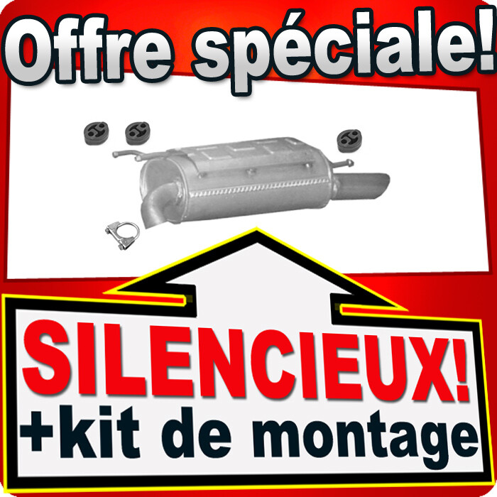 Silencieux arrière pour Suzuki Liana 1.3i et 1.6i berline et hayon de 2001 à 2008
