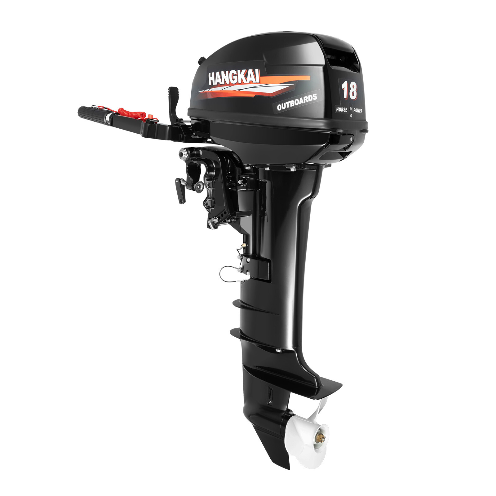 2 Stroke 18HP Outboard Motor Boat Engine w/ Water Cooling CDI 246CC Long Shaft