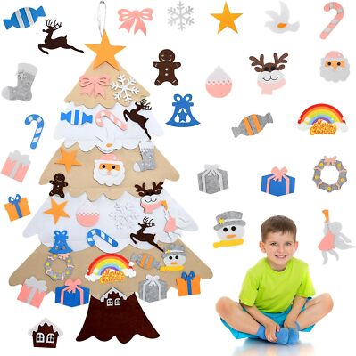 Felt Christmas Tree for Kids Wall, Upgraded 3ft DIY Felt Christmas Tree Set