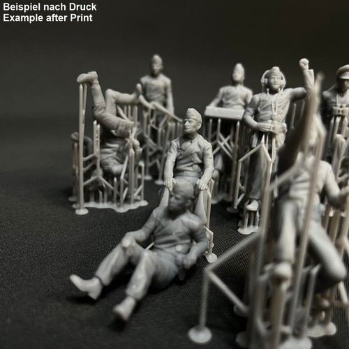 Set de tripulación de tanque alemán Segunda Guerra Mundial - 12 figuras de resina modelismo - elegir escala - Imagen 5 de 7