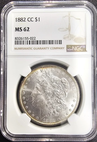 1882-CC CARSON CITY MORGAN SILVER DOLLAR - NGC MS 62