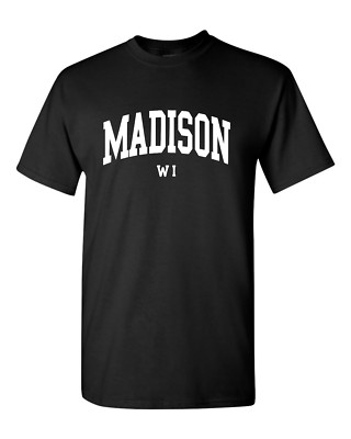 Madison Wisconsin T-Shirt Souvenir Gift Idea Modern Tee Top 25 Cities To Live In