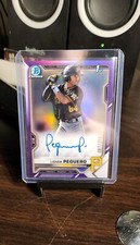 2021 Bowman Chrome Liover Peguero Purple Refractor Prospect Auto /250