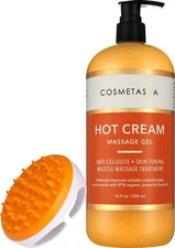 Hot Cream Massage Gel with-Cellulite Massager 16.9oz Anti-Cellulite Skin Tighten