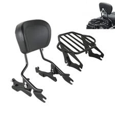 Sissy Bar Backrest Luggage Rack Docking Kit For Harley Touring Models 2014-2025