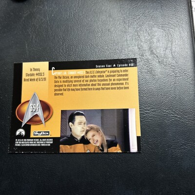 B30s Star Trek The Next Generation Season 4 Four 1996 #694 Enterprise Data