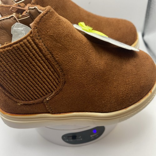 First Steps, Baby Shoes Boots, Chelsea Pull On/Zip Elastic Ankle Brown Sz 5 - Picture 2 of 10