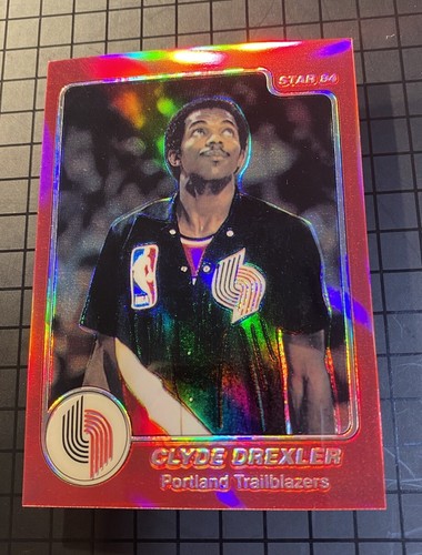 1996 Topps Finest Reprint REFRACTOR Clyde Drexler #14 HOF 🔥 Rare Insert