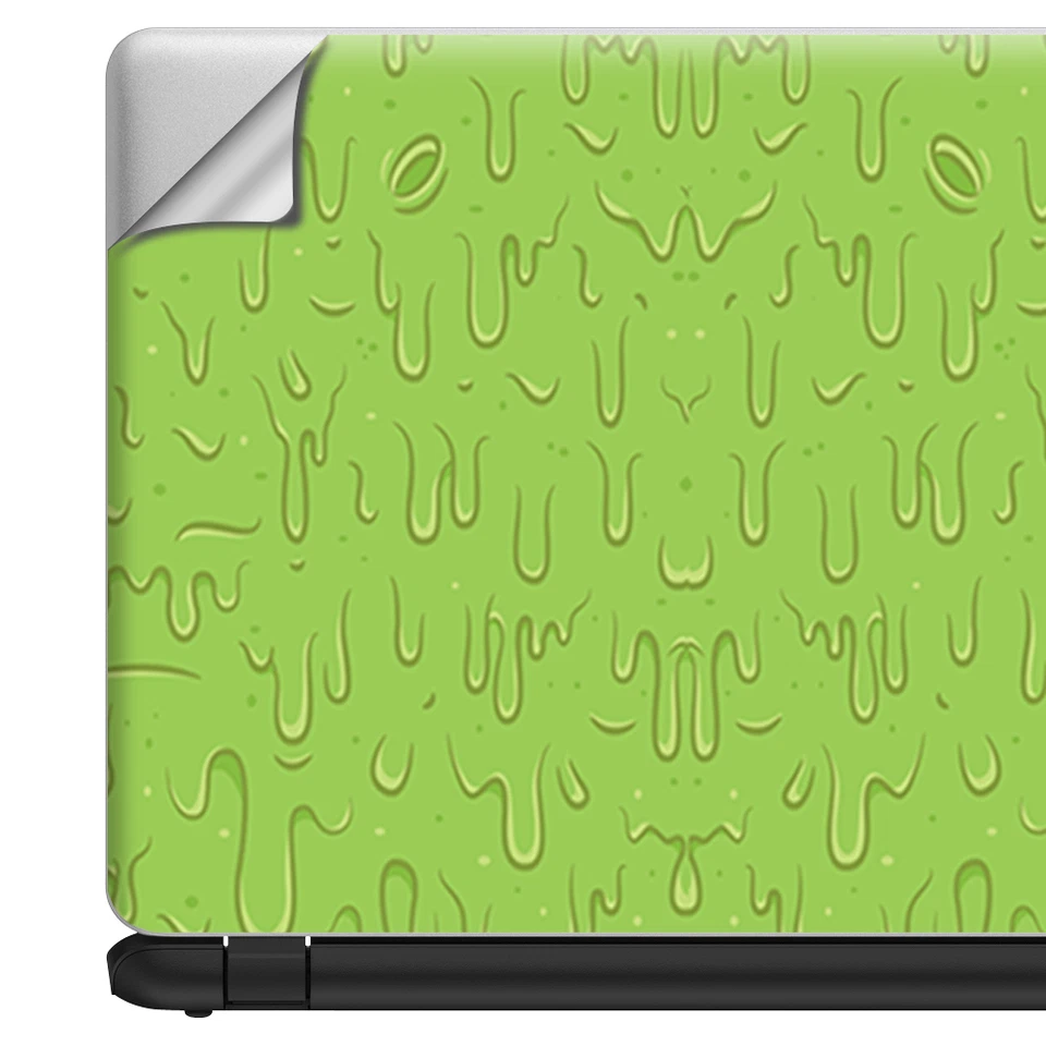 Recubrimiento universal para computadora portátil de 13 pulgadas - Goteo de dibujos animados verde limo Foto 3 de 4