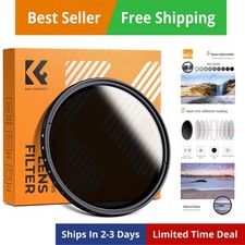 67mm Variable ND2-ND400 ND Lens Filter 1-9 Stops for Camera Lens Adjustable N...