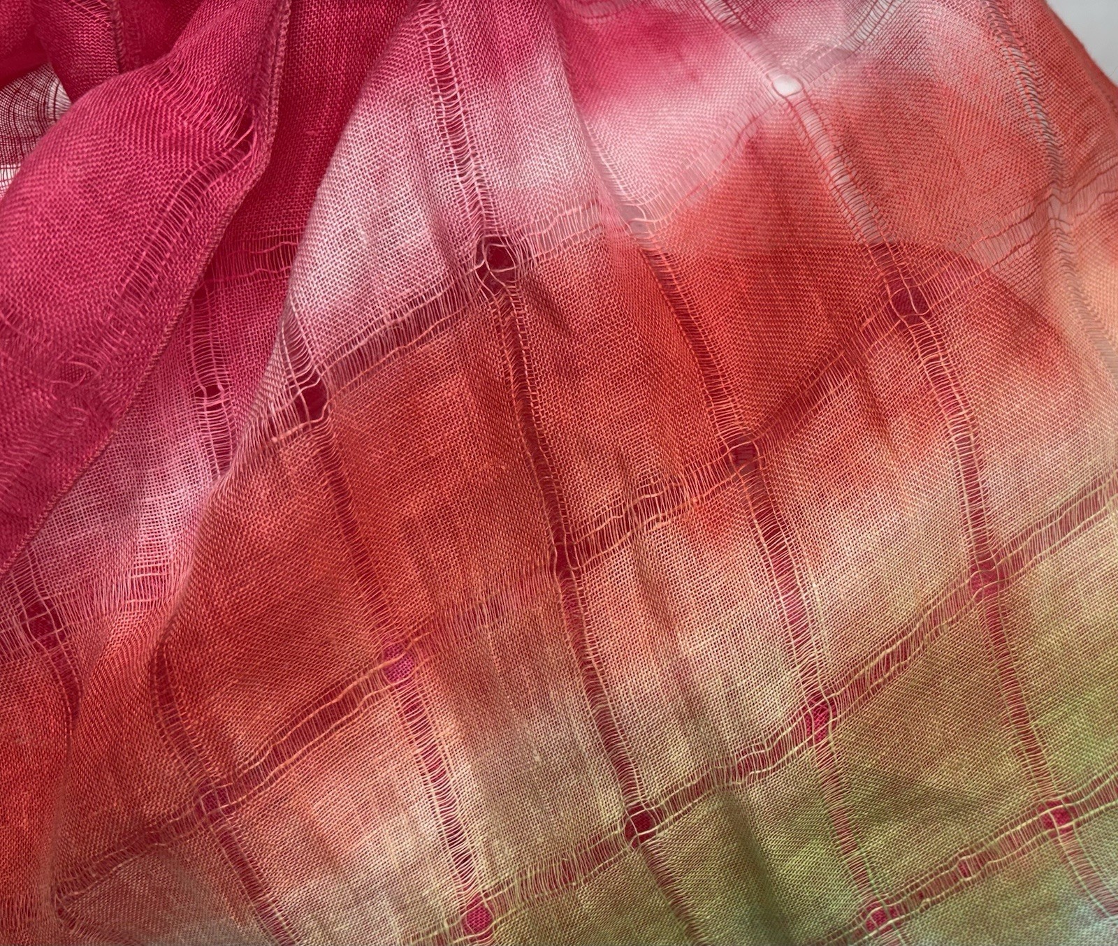 Saldarini Multicolor Linen Flax Rectangular Scarf - image 5