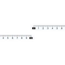10 pack Adhesive Tape Measure 10cm Left to Right Workbench Ruler Transparent