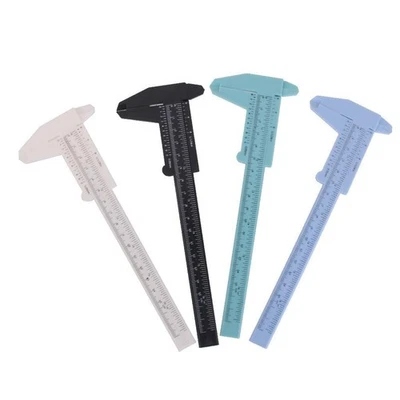Nouveau 150mm Mini-plastique Outil De Mesure De Calibre Vernier Coulissant De - Photo 1/4