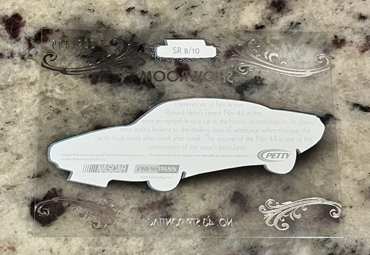 2012 Press Pass Showcase Showroom Silver 208/499 Richard Petty #SR 8/10 HOF - Image 2 of 2