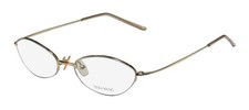 NEW VERA WANG V24 EYEGLASS FRAME JAPAN CAT EYE TITANIUM WOMENS HALF-RIM GOLD