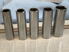 CRAFTSMAN 5pc 3/8 Drive 6pt Deep Metric Sockets, 12-13-14-15-17mm, CMMT Series